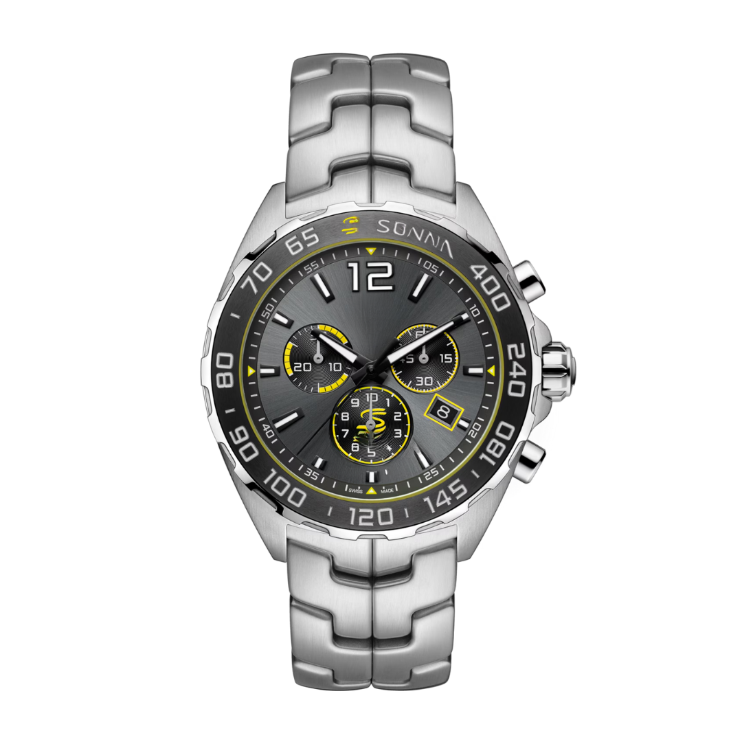 Formula Racing Chrono – Black & Yellow | 44 Mm