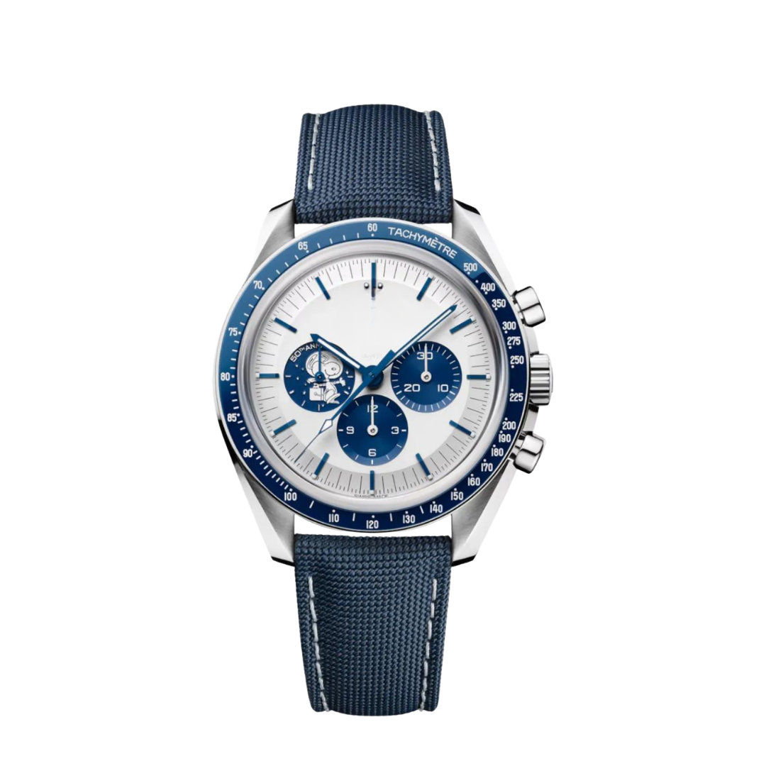 Racing Chrono Pro 42 – White Dial With Blue Accents | Chronograph