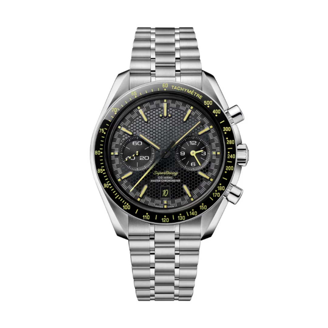 Racing Chrono Pro 42 – Black Dial | Stainless Steel Bracelet